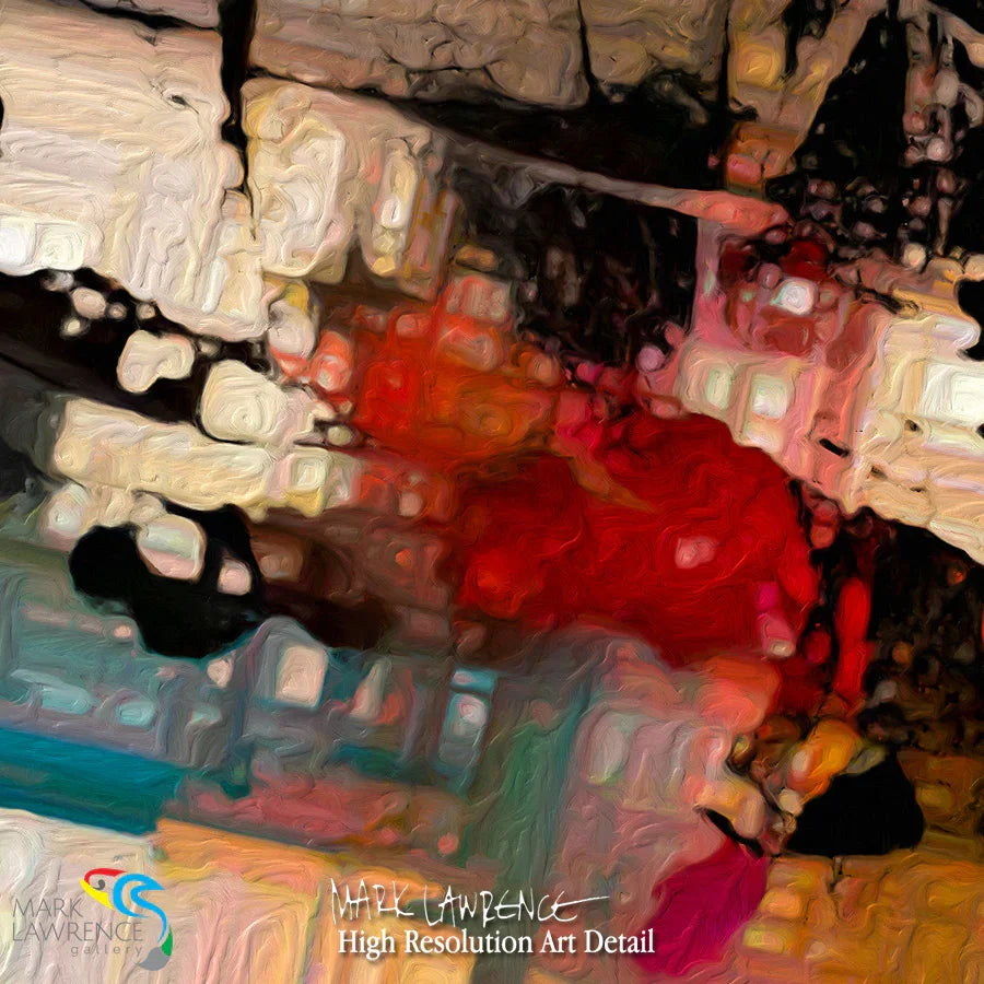 Painting Detail- 1 John 5:14-15. Confident Assurance. Limited Edition Christian Modern Art. Hand embellished & textured giclee paintings with bold brush strokes by the artist. Signed & numbered. Museum quality on canvas wall art prints. Trust that every petition you bring before Him is met with divine love and perfect timing.