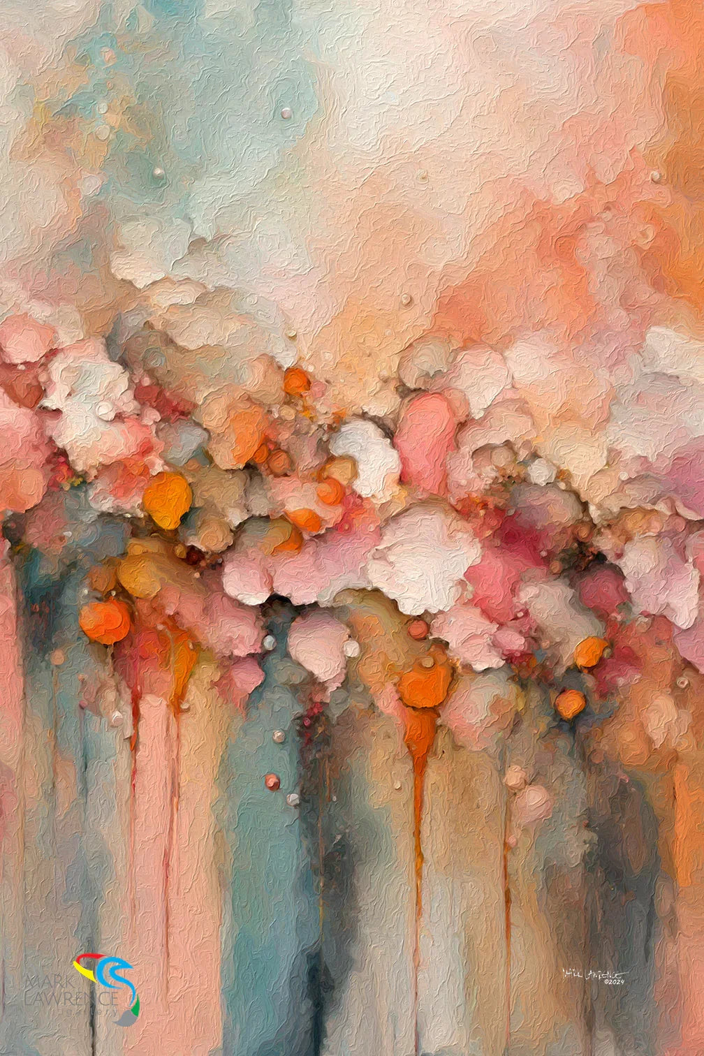 1 Thessalonians 4:14. Heavenly Gathering. Limited Edition Christian Modern Art. Hand embellished & textured giclee paintings with bold brush strokes by the artist. Signed & numbered. Canvas wall art prints. Take heart and be encouraged knowing that those who have fallen asleep in Christ will rise again with Him.