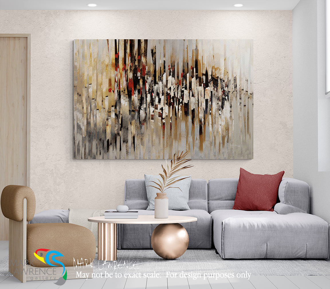 Modern living room with abstract painting on the wall