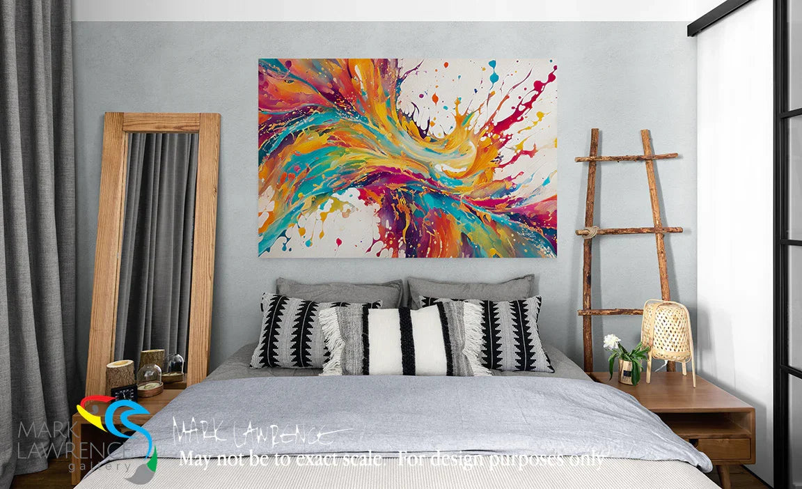 Ephesians 4:22-24 Transformed in Truth abstract scripture canvas art on display in a home