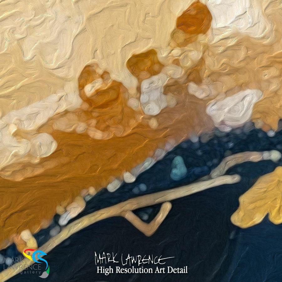 Painting Detail- Habakkuk 2:14. Waves of Grace. Limited Edition Christian Modern Art. The world may feel dark, but God’s glory is on the move. His grace is rising like the tide. Signed & numbered. Museum quality on canvas wall art prints.