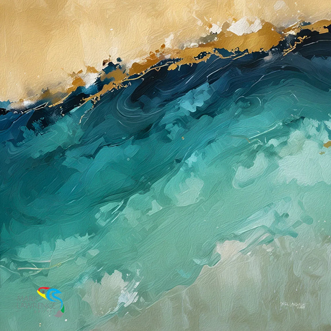 Habakkuk 2:14. Waves of Grace. Limited Edition Christian Modern Art. The world may feel dark, but God’s glory is on the move. His grace is rising like the tide. Signed & numbered. Museum quality on canvas wall art prints.