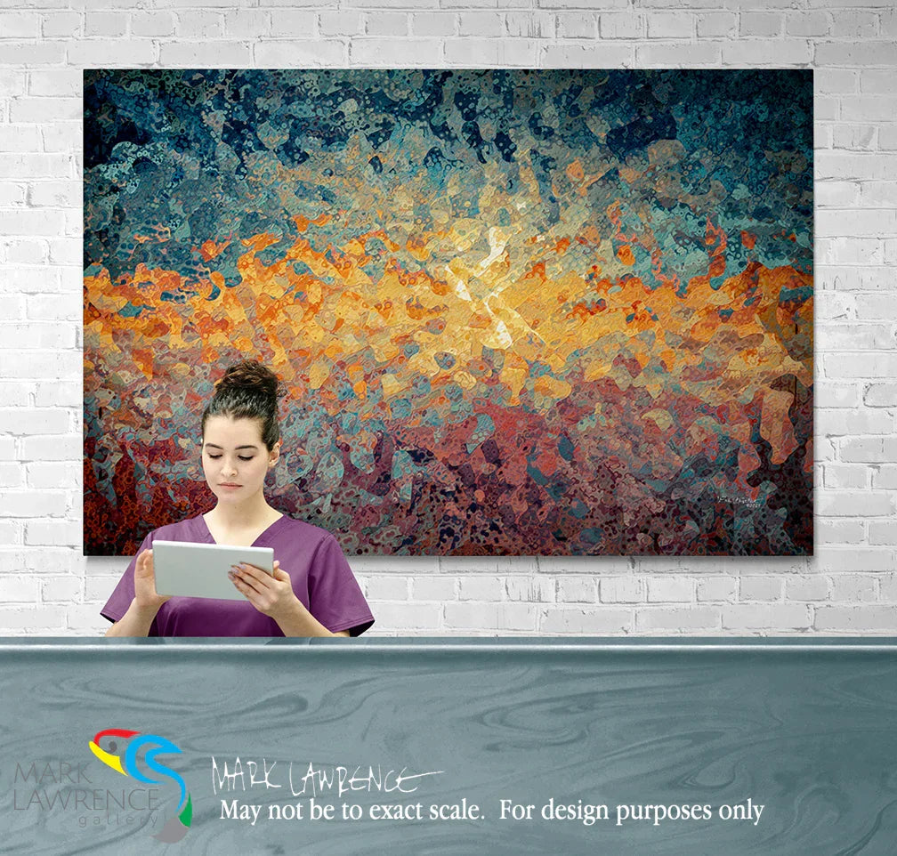Interior Design Inspiration- Isaiah 60:19. Beyond the Sun. Limited Edition Christian Modern Art. God Himself is your light. His glory shines on you brighter than the sun. You are never in darkness because He is always with you.Hand embellished & textured giclee paintings with bold brush strokes by the artist. Signed & numbered. Museum quality on canvas wall art prints.
