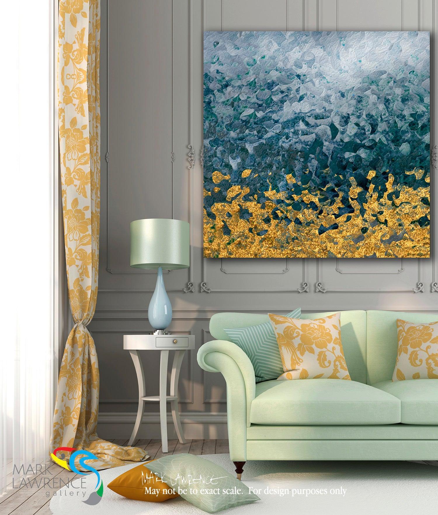 Interior Design Inspiration- Jeremiah 32 19. Through Times Of Trial. Limited Edition Christian Modern Art. Ultra-hand embellished and textured with rich brush strokes by the artist. Signed & numbered brightly colored Christian abstract art. You are great in counsel and mighty in work, for Your eyes are open to all the ways of the sons of men, to give everyone according to his ways and according to the fruit of his doings.