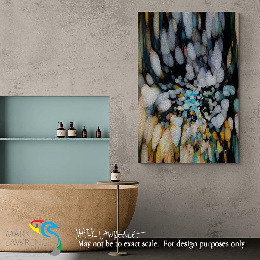 Interior Design Inspiration- John 12:46. Escape from Darkness. Limited Edition Christian Modern Art. Ultra-hand embellished and textured with rich brush strokes by the artist. Signed and numbered brightly colored Christian abstract art. Find Art That Speaks To You! I have come into the world as light, so that whoever believes in me may not remain in darkness. John 12:46