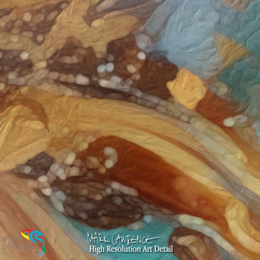 Painting Detail- John 7:38. Waters of the Spirit. Limited Edition Christian Modern Art. Are you thirsty for something more? Come to Jesus and let Him fill you.. Signed & numbered. Museum quality on canvas wall art prints.