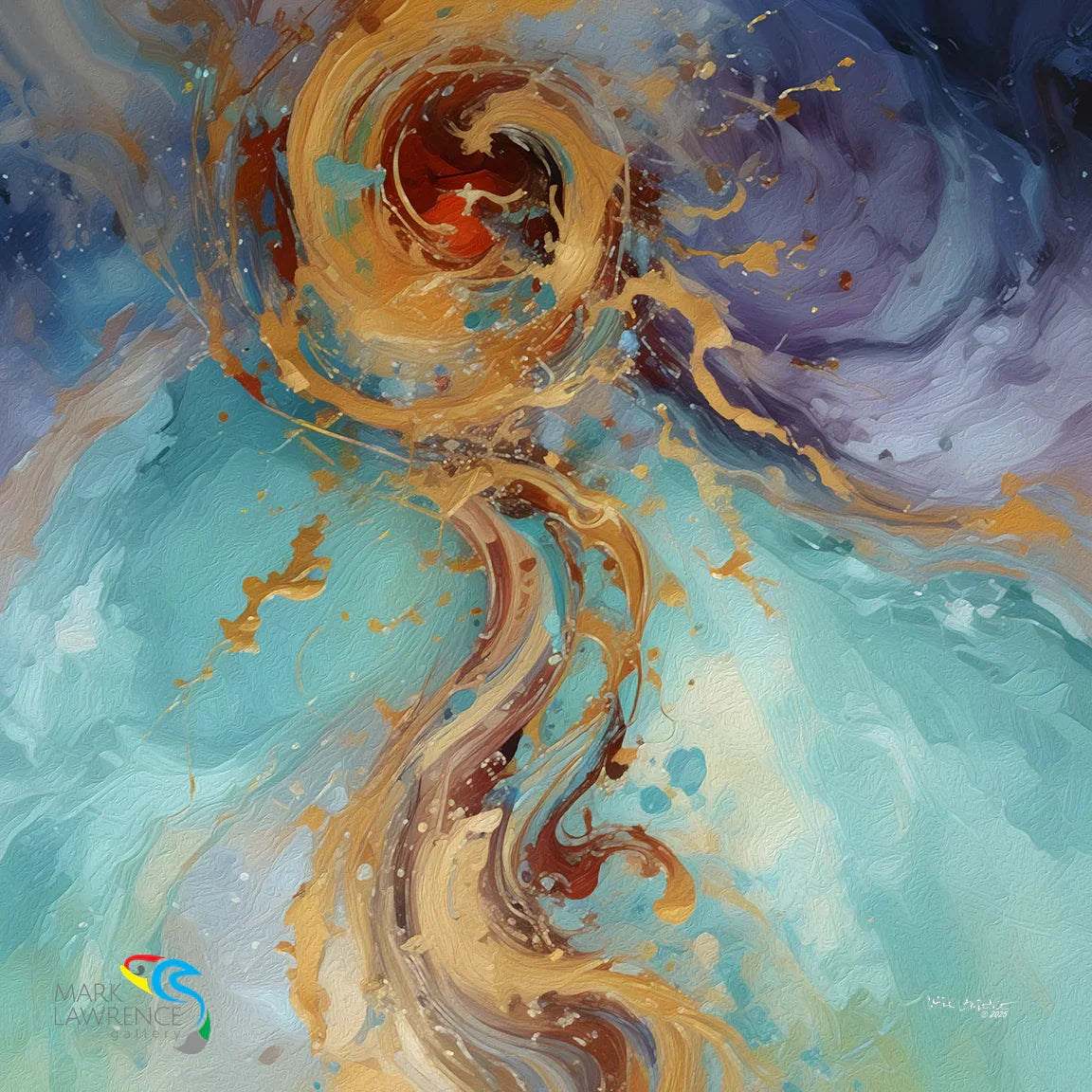 John 7:38. Waters of the Spirit. Limited Edition Christian Modern Art. Are you thirsty for something more? Come to Jesus and let Him fill you.. Signed & numbered. Museum quality on canvas wall art prints.