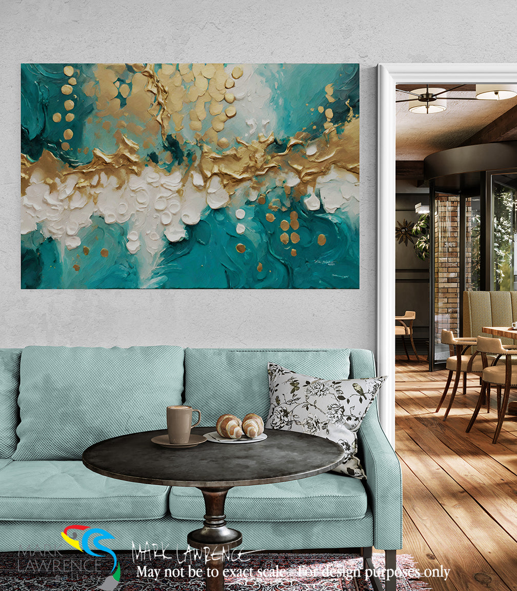 Matthew 5:11-12 "Serenity in Adversity" Christian modern art canvas styled in a contemporary home interior by Mark Lawrence