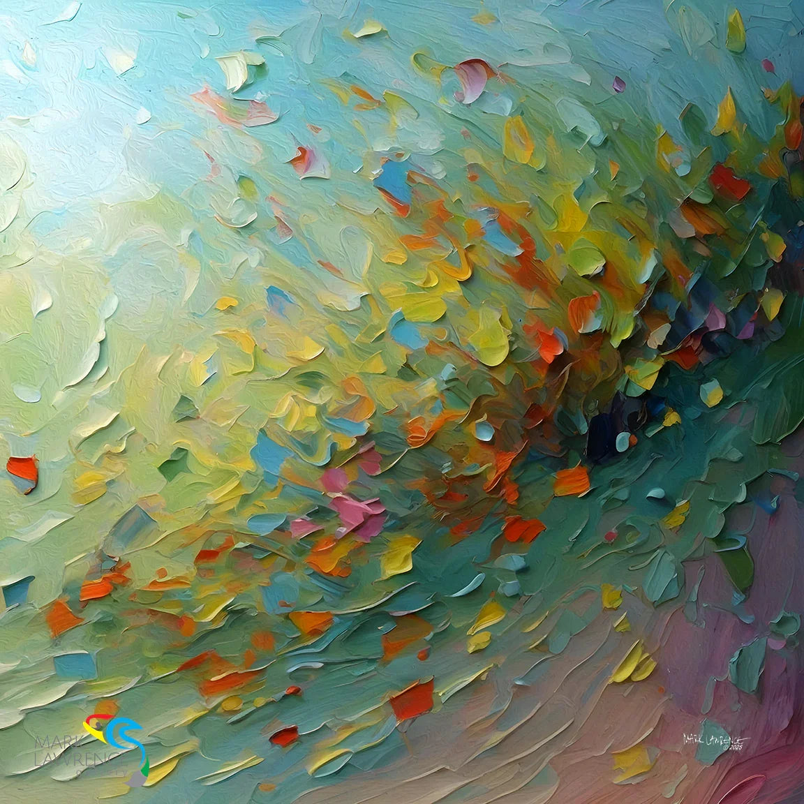 Psalm 147:18. Stirred by His Word. Limited Edition Christian Modern Art. God’s power can break through the hardest seasons of your life. When He speaks, the cold grip of despair melts away.