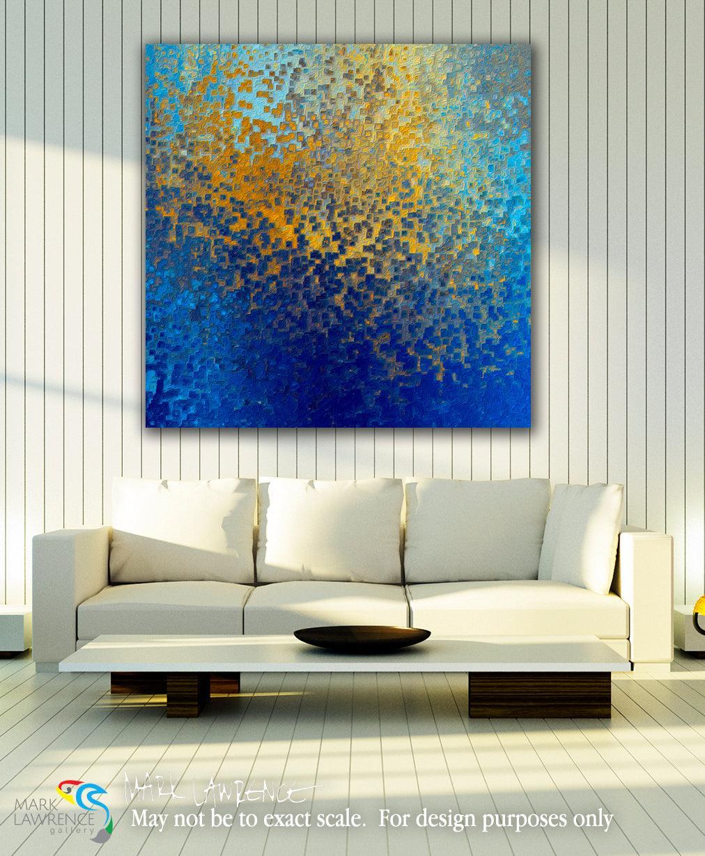 Interior Design Inspiration- Psalm 27:9-10. Finding Solace in Divine Arms. Limited Edition Christian Modern Art. Ultra-hand embellished and textured with rich brush strokes by the artist. Signed & numbered brightly colored Christian abstract art. Do not hide Your face from me; o not turn Your servant away in anger; You have been my help; do not leave me nor forsake me, O God of my salvation. When my father and my mother forsake me, then the Lord will take care of me.