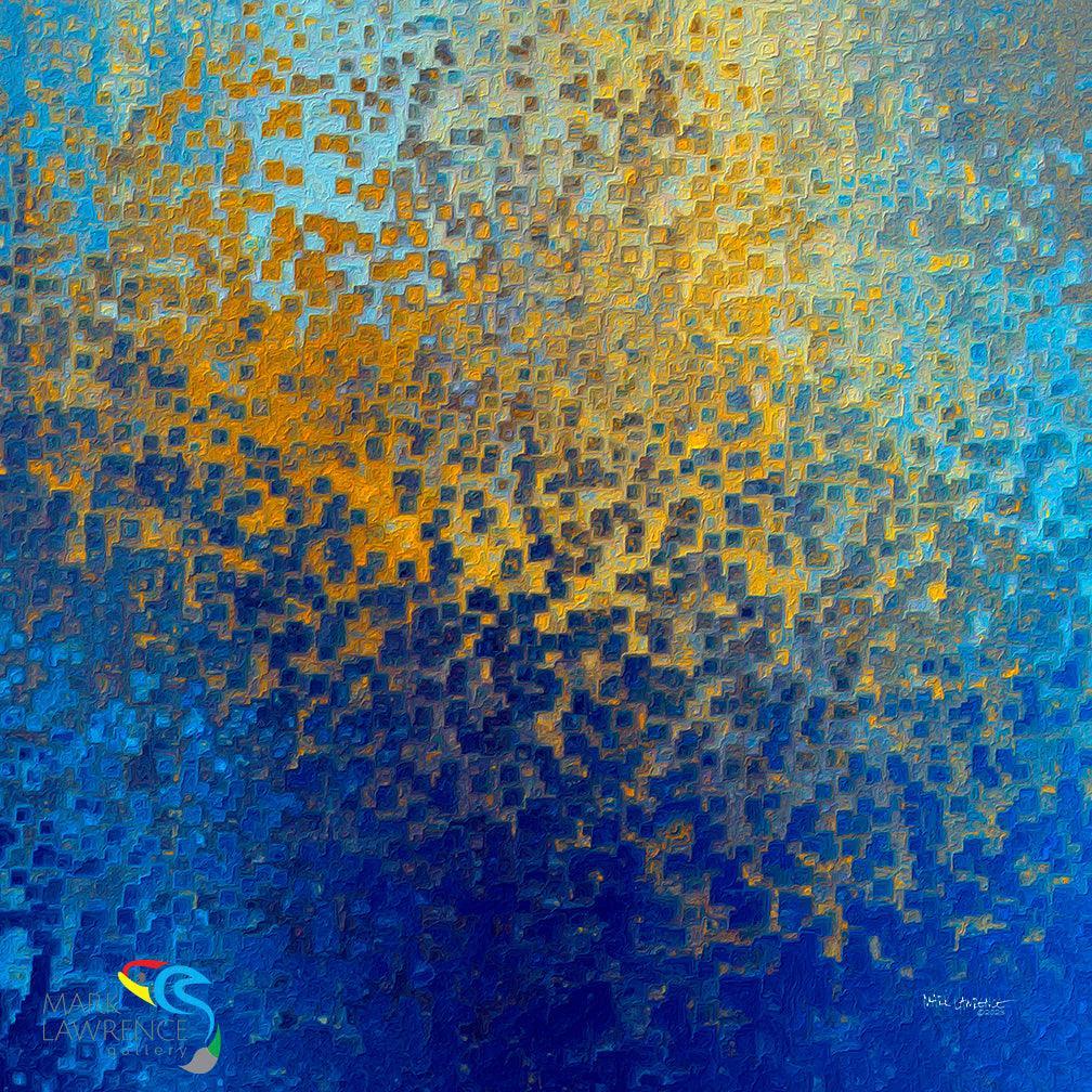 Psalm 27:9-10. Finding Solace in Divine Arms. Limited Edition Christian Modern Art. Ultra-hand embellished and textured with rich brush strokes by the artist. Signed & numbered brightly colored Christian abstract art. Do not hide Your face from me; o not turn Your servant away in anger; You have been my help; do not leave me nor forsake me, O God of my salvation. When my father and my mother forsake me, then the Lord will take care of me.