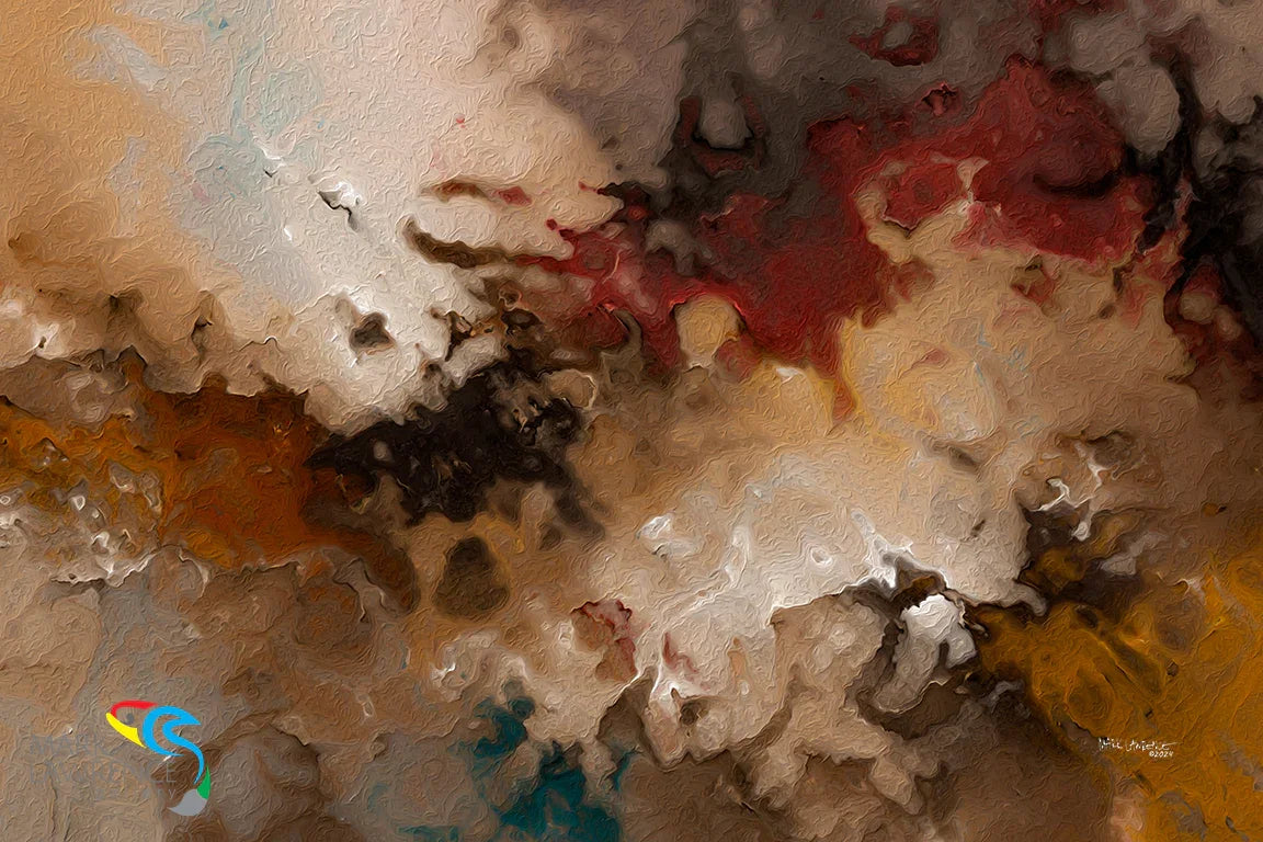 Christian Modern Art. Psalm 34:14. Turning from Turmoil