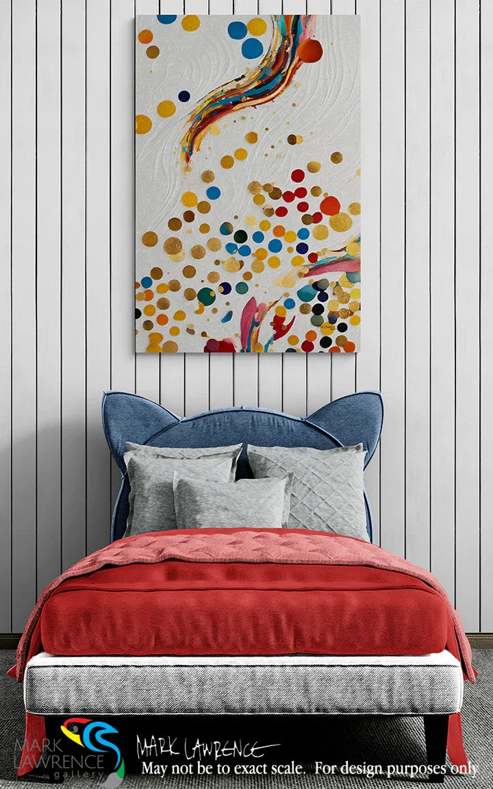 Interior Design Inspiration- Psalm 63: 7-8. Uplifted by Grace. Limited Edition Christian Modern Art. Hand embellished & textured giclee paintings with bold brush strokes by the artist. Signed & numbered. Museum quality on canvas wall art prints. Even in the depths of our struggles, God’s grace lifts us higher than we could ever imagine.