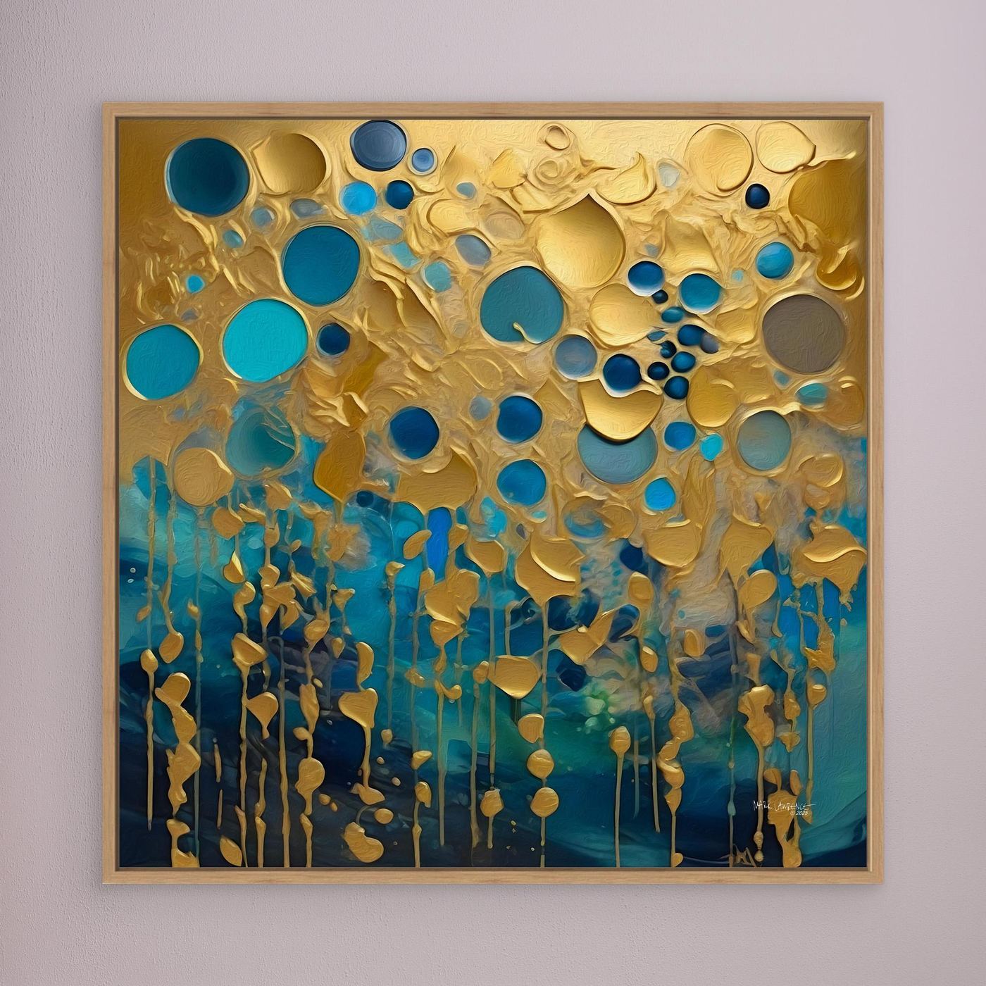 Isaiah 66:12 "Streams of Glory" museum-grade square Christian canvas wall art, Open Edition by Mark Lawrence