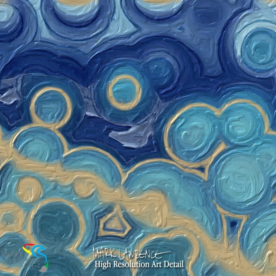 Painting Detail 0f 2 Thessalonians 3:3. Protected From Evil. Limited Edition Christian Modern Art. Ultra-hand embellished and textured with rich brush strokes by the artist. Signed & numbered brightly colored Christian abstract art. But the Lord is faithful, who will establish you and guard you from the evil one. 2 Thessalonians 3:3