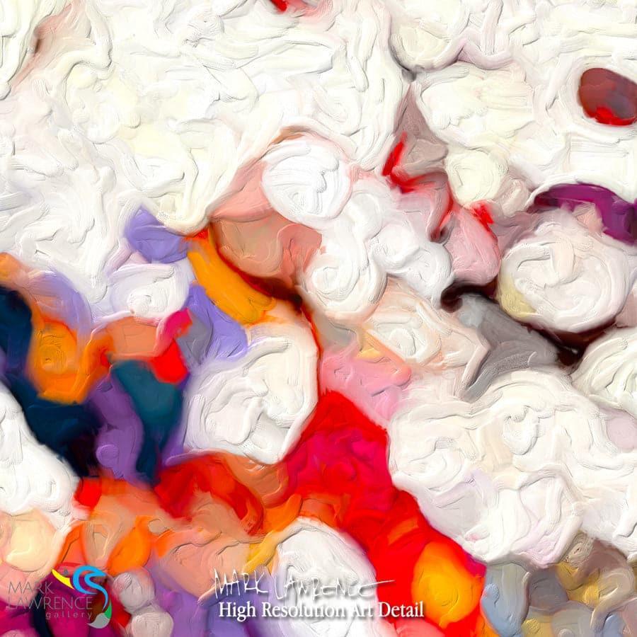 Painting Detail of John 16:22. Learn To Live In Joy. Limited Edition Christian Modern Art. Ultra-hand embellished and textured with rich brush strokes by the artist. Signed and numbered Christian abstract art. Therefore you now have sorrow; but I will see you again and your heart will rejoice, and your joy no one will take from you