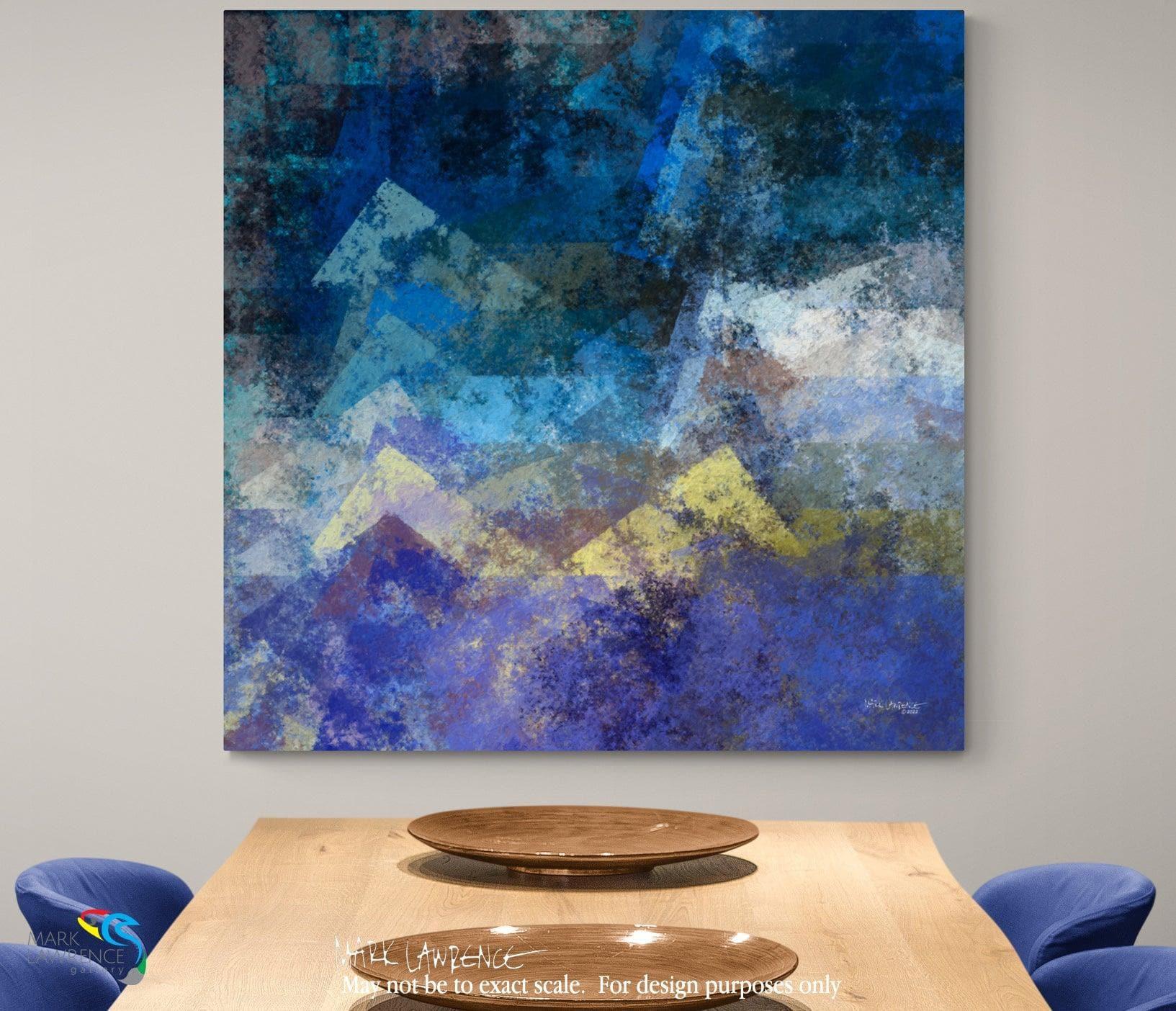 Interior Design Inspiration- Luke 1:37. Nothing Is Impossible With God. Limited Edition Christian Modern Art. Ultra-hand embellished and textured with rich brush strokes by the artist. Signed & numbered brightly colored Christian abstract art. For with God nothing will be impossible. Luke 1:37