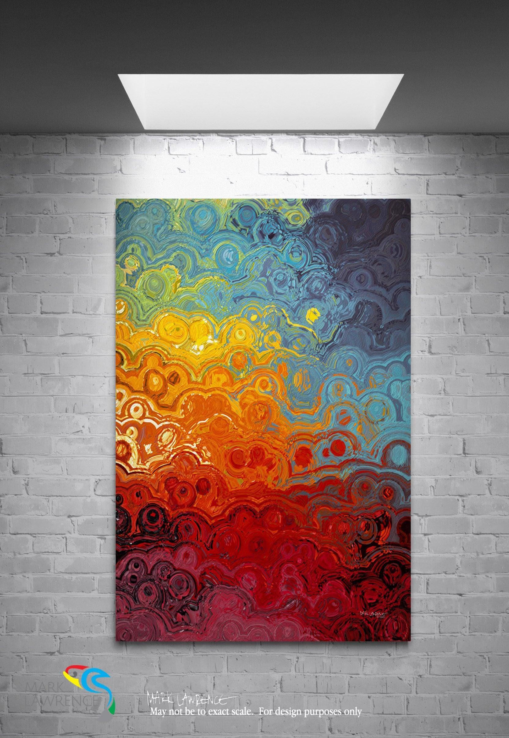 Interior Design Inspiration. Matthew 28:19. Go! Limited Edition Christian Modern Art. Hand embellished and textured with rich brush strokes by the artist. Signed and numbered brightly colored Christian abstract art. Go therefore and make disciples of all the nations, baptizing them in the name of the Father and of the Son and of the Holy Spirit.