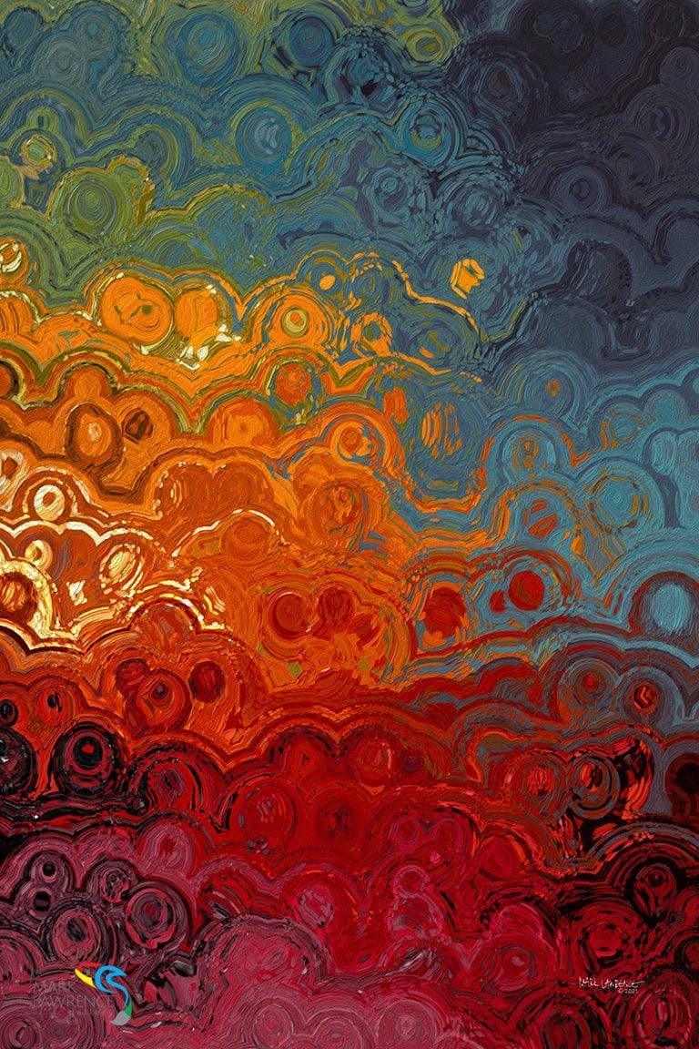 Matthew 28:19. Go! Limited Edition Christian Modern Art. Hand embellished and textured with rich brush strokes by the artist. Signed and numbered brightly colored Christian abstract art. Go therefore and make disciples of all the nations, baptizing them in the name of the Father and of the Son and of the Holy Spirit.