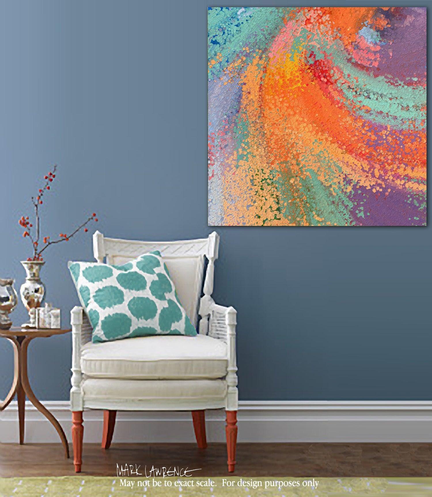 Interior Design Inspiration. Painting Detail. Psalm 139:16. God's Plan For Me. Limited Edition Christian Modern Art. Ultra-hand embellished and textured with rich brush strokes by the artist. Signed & numbered brightly colored Christian abstract art. Your eyes saw my substance, being yet unformed. And in Your book they all were written, The days fashioned for me, When as yet there were none of them.