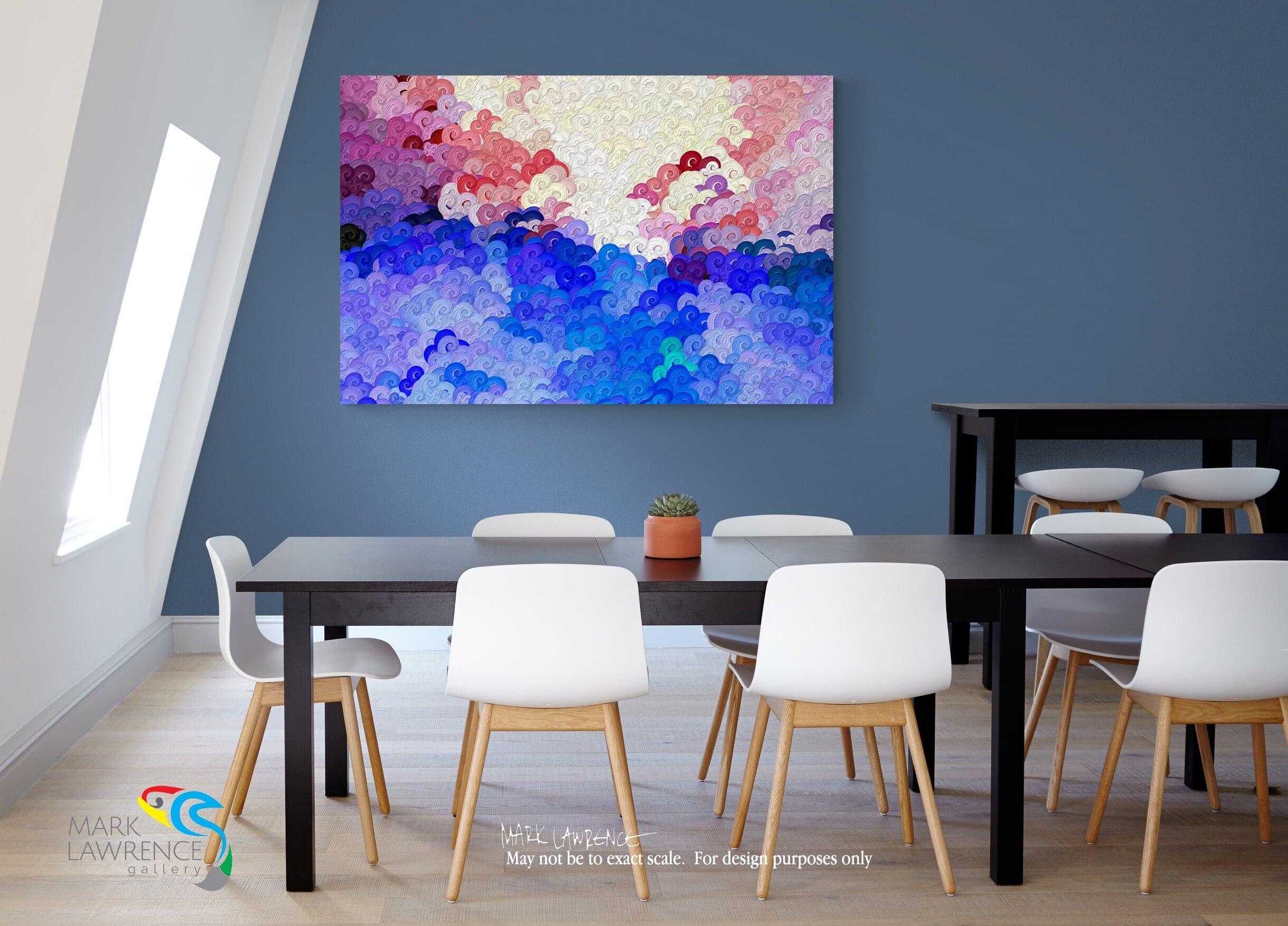 Art Room Inspiration- Psalm 29:11. Blessed With Peace. Limited Edition Christian Modern Art. Ultra-hand embellished and textured with rich brush strokes by the artist. Signed & numbered brightly colored Christian abstract art. Find Art That Speaks To You! The Lord will give strength to His people; The Lord will bless His people with peace. Psalm 29:11