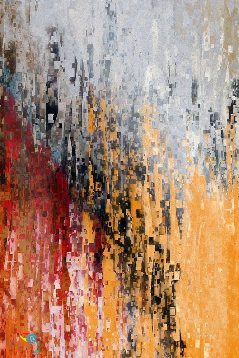 Psalm 37:7. Rest In The Lord. Limited Edition Christian Modern Art. Ultra-hand embellished and textured with rich brush strokes by the artist. Signed and numbered. Rest in the Lord, and wait patiently for Him; Do not fret because of him who prospers in his way, because of the man who brings wicked schemes to pass.