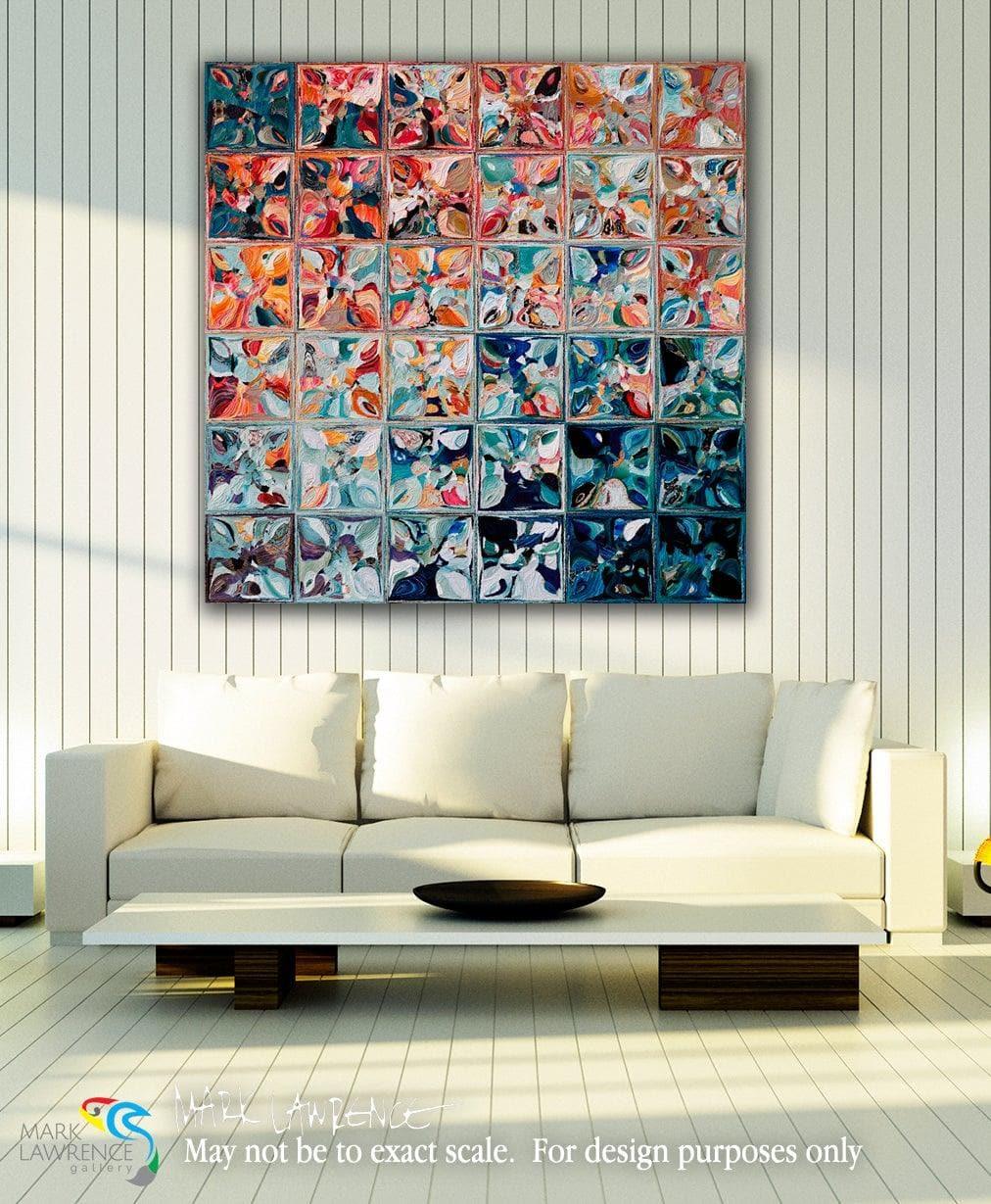 Interior Design Inspiration. Psalm 62:7. The Rock Of Our Strength. Limited Edition Christian Modern Art. Ultra-hand embellished and textured with rich brush strokes by the artist. Signed & numbered brightly colored Christian abstract art. In God is my salvation and my glory; the rock of my strength, and my refuge, is in God. Psalm 62:7