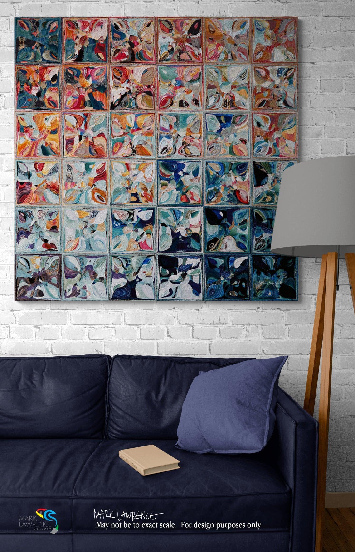 Interior Design Inspiration. Psalm 62:7. The Rock Of Our Strength. Limited Edition Christian Modern Art. Ultra-hand embellished and textured with rich brush strokes by the artist. Signed & numbered brightly colored Christian abstract art. In God is my salvation and my glory; the rock of my strength, and my refuge, is in God. Psalm 62:7