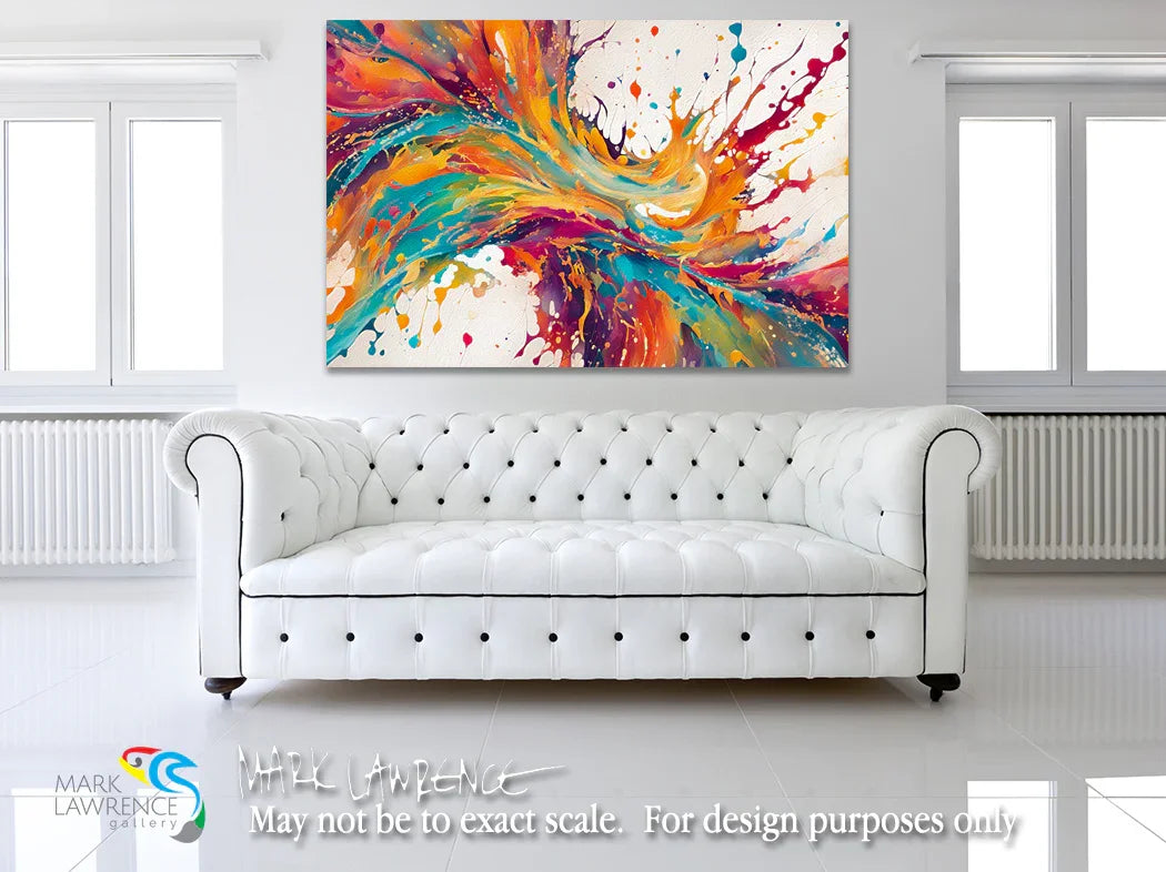 Ephesians 4:22-24 Transformed in Truth — modern abstract Christian canvas art by Mark Lawrence, styled on a wall
