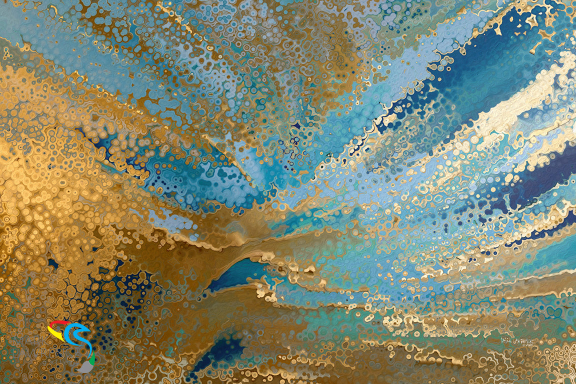 Habakkuk 3:4. Veiled Power. Limited Edition Christian Modern Art. I saw His light breaking through like a spark in the dark. It was so bright I could hardly stand to look, yet I could not turn away.  Hand embellished & textured giclee paintings with bold brush strokes by the artist. Signed & numbered. Museum quality on canvas wall art prints. 