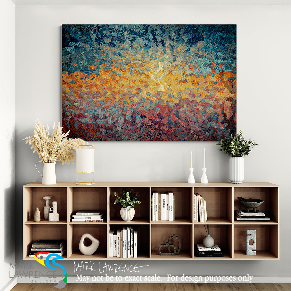 Interior Design Inspiration- Isaiah 60:19. Beyond the Sun. Limited Edition Christian Modern Art. God Himself is your light. His glory shines on you brighter than the sun. You are never in darkness because He is always with you.Hand embellished & textured giclee paintings with bold brush strokes by the artist. Signed & numbered. Museum quality on canvas wall art prints. 