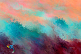 James 1: 1-2 Joyful Endurance. Limited Edition Christian Modern Art. Hand embellished & textured giclee paintings with bold brush strokes by the artist. Signed & numbered. Museum quality on canvas wall art prints. My brethren, count it all joy when you fall into various trials, knowing that the testing of your faith produces patience.