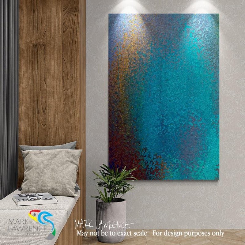Interior Design Inspiration- Job 22:21. Be At Peace. Limited Edition Christian Modern Art. Ultra-hand embellished and textured with rich brush strokes by the artist. Signed and numbered brightly colored Christian abstract art. Discover artwork inspired by Bible verses that bring peace, guidance, and hope. Spread your faith through art!