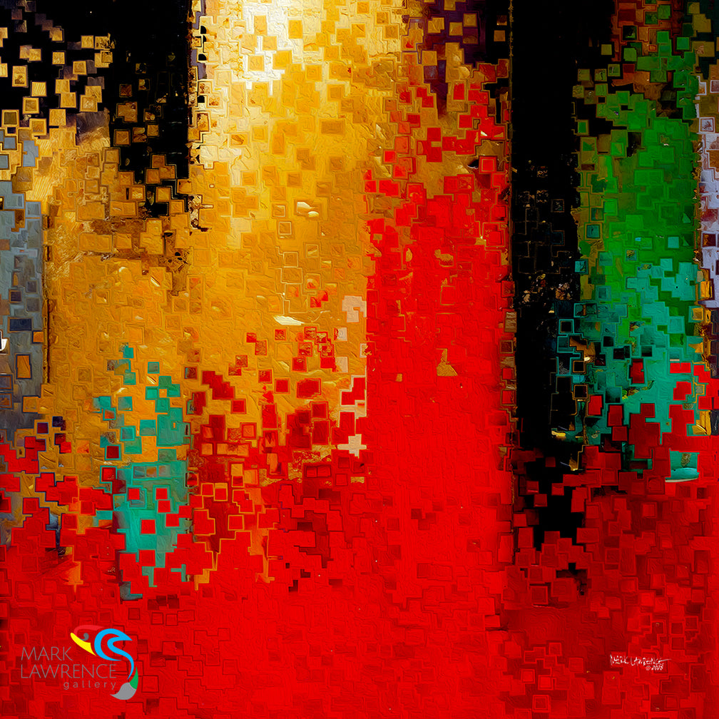 Zechariah 2:5. Wall of Fire. Limited Edition Christian Modern Art. Jesus is my shield and my strength. He is a wall of fire around His people and no enemy can break through. Hand embellished & textured giclee paintings with bold brush strokes by the artist. Signed & numbered. Museum quality on canvas wall art prints. 