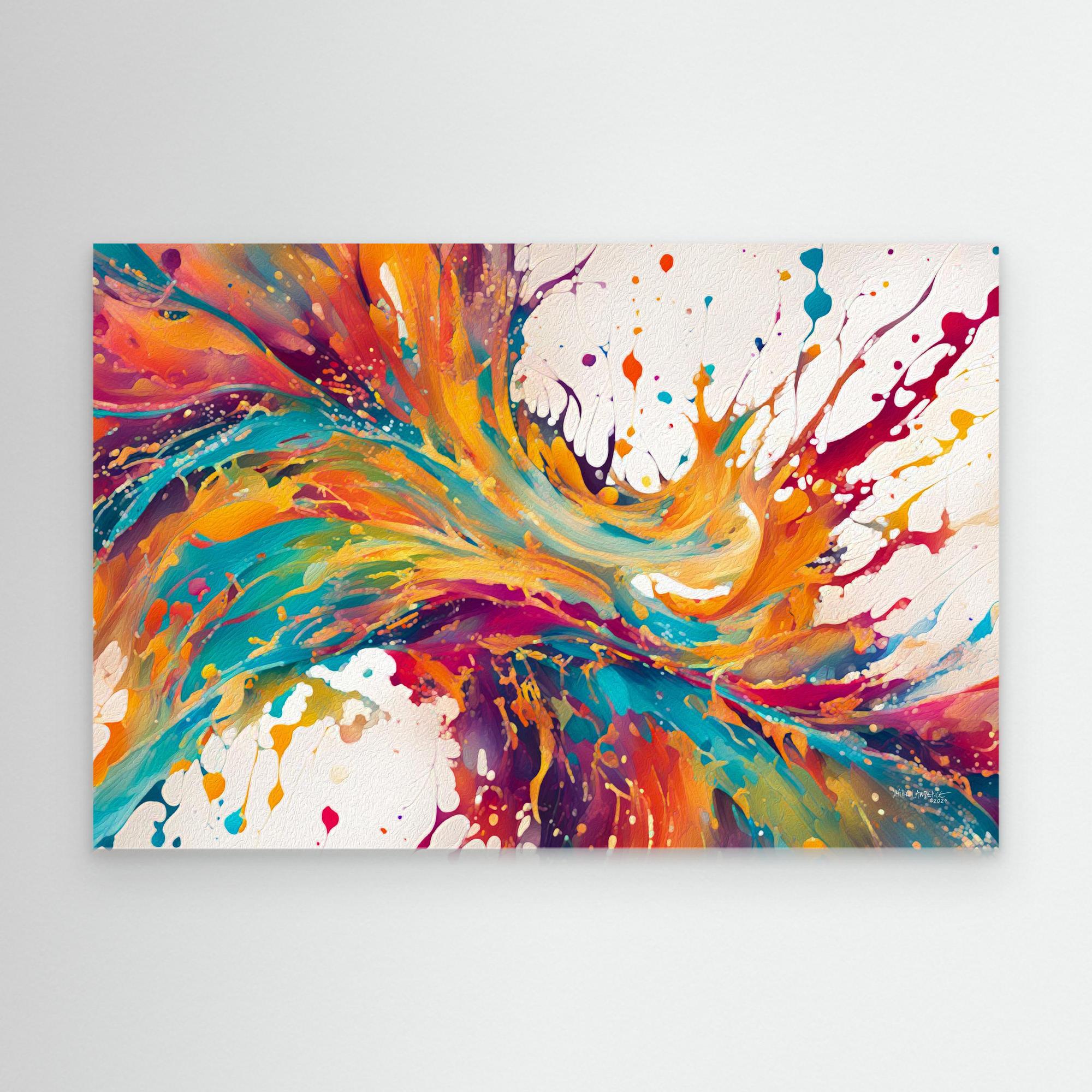 Ephesians 4:22-24 "Transformed in Truth" Open Edition — gallery-wrapped stretched canvas with black edges, modern abstract Christian scripture wall art by Mark Lawrence