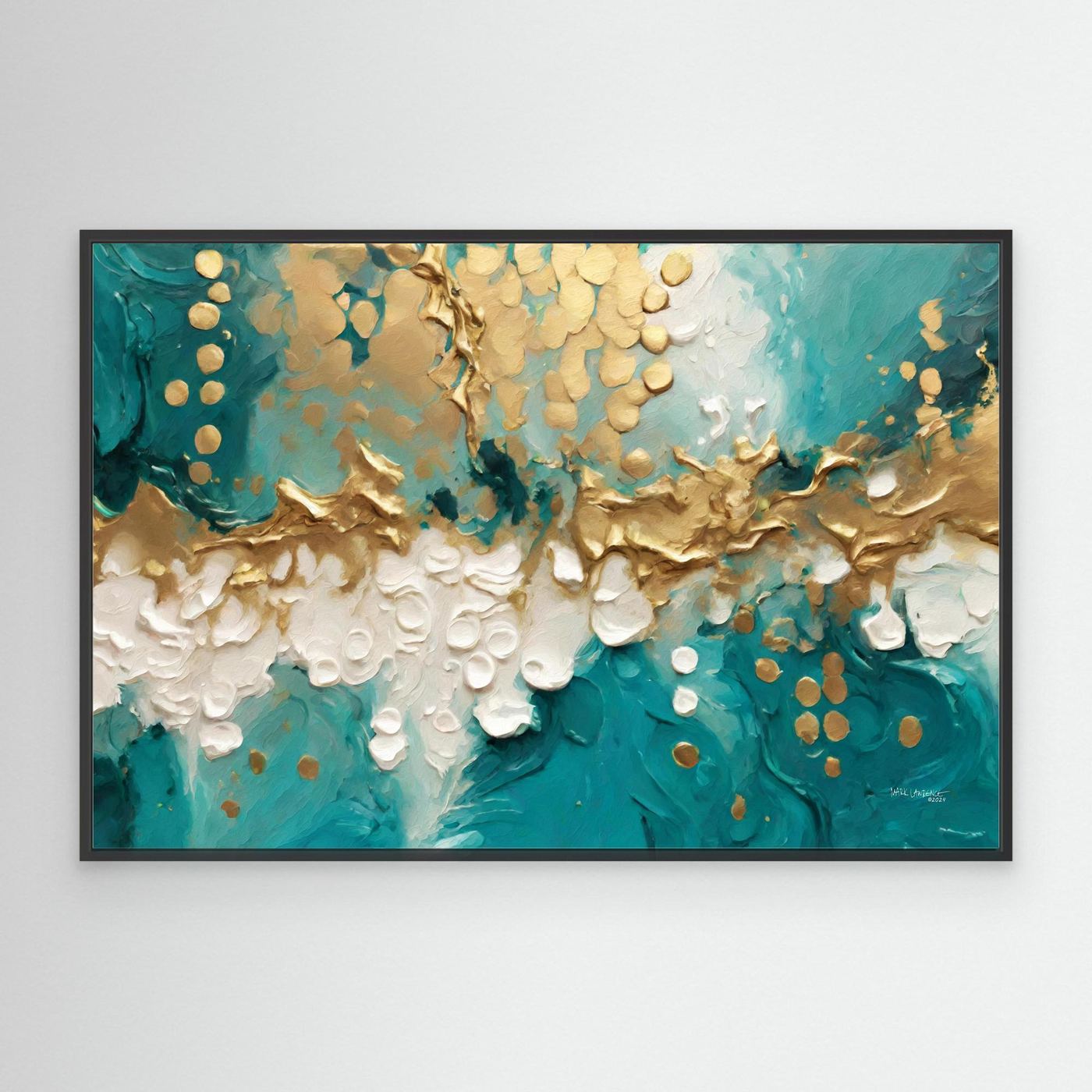 Matthew 5:11-12 "Serenity in Adversity" Open Edition giclée canvas, framed and ready to hang — Christian modern art by Mark Lawrence