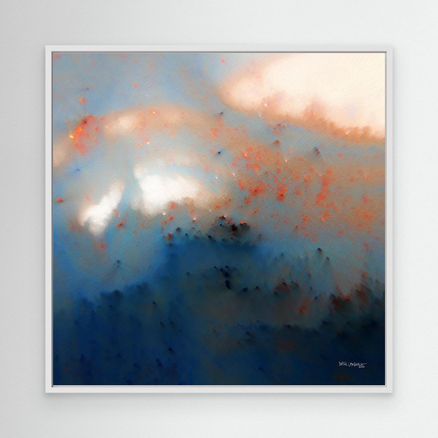 Jeremiah 29:11 "Never Lose Hope" framed square canvas wall art — modern Christian scripture art by Mark Lawrence