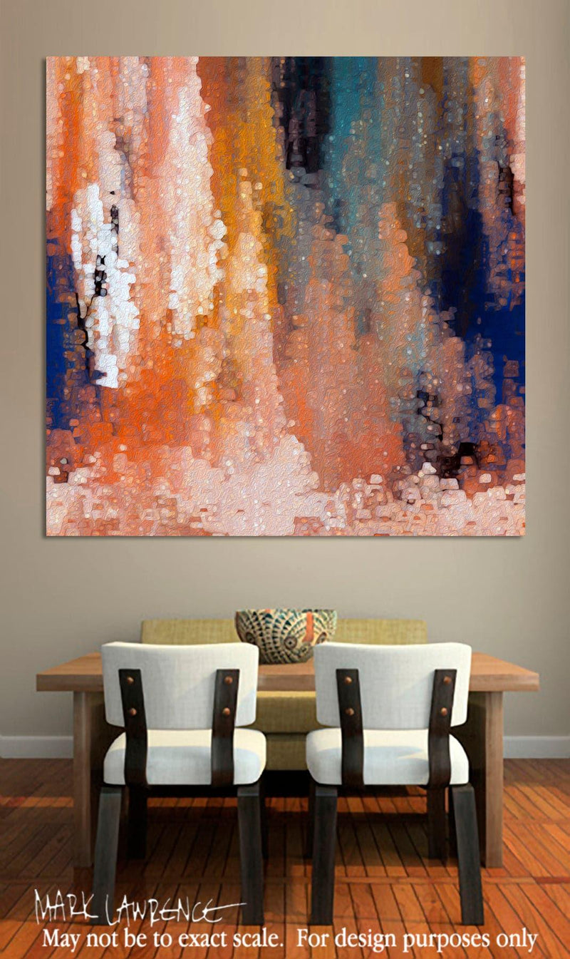 Interior Design Inspiration- 2 Thessalonians 3:16. Peace Always With Jesus. Limited Edition Christian Modern Art. Ultra-hand embellished and textured with rich brush strokes by the artist. Signed & numbered brightly colored Christian abstract art. Now may the Lord of peace Himself give you peace always in every way. The Lord be with you all. 2 Thessalonians 3:16