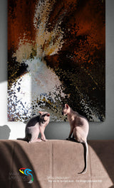 Interior Design Inspiration. Colossians 1:27.  The Hope Of Glory. Limited Edition Christian Modern Art. Ultra-hand embellished and textured with rich brush strokes by the artist. Signed and numbered brightly colored Christian abstract art. To them God willed to make known what are the riches of the glory of this mystery among the Gentiles: which is Christ in you, the hope of glory.