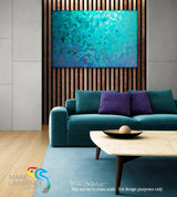 Interior Design Inspiration. Ephesians 1:3. A Thankful Attitude. Limited Edition Christian Modern Art. Ultra-hand embellished and textured brush strokes by the artist. Signed & numbered Christian abstract art. Praise be to the God and Father of our Lord Jesus Christ, who has blessed us in the heavenly realms with every spiritual blessing in Christ