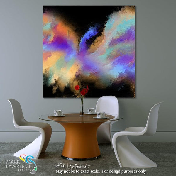Interior Room Inspiration. John 1:4. The Light Of Men | ReMastered. Scripture Infused Christian Art. Ultra-hand embellished and textured with rich brush strokes by the artist. Signed & numbered brightly colored Christian abstract art. In Him was life, and the life was the light of men. John 1:4 