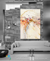 Interior Design Inspiration! John 16:22. Learn To Live In Joy. Limited Edition Christian Modern Art. Ultra-hand embellished and textured with rich brush strokes by the artist. Signed and numbered Christian abstract art. Therefore you now have sorrow; but I will see you again and your heart will rejoice, and your joy no one will take from you