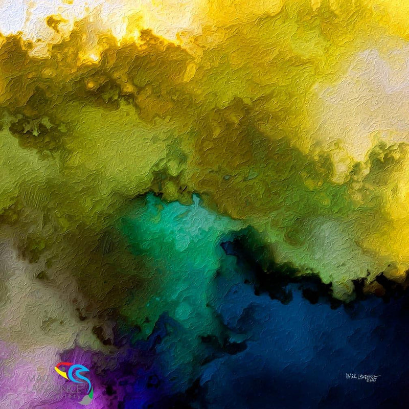 Psalm 34:19. The Dark Moments In Our Life. Limited Edition Christian Modern Art. Ultra-hand embellished and textured with rich brush strokes by the artist. Signed & numbered brightly colored Christian abstract art. Many are the afflictions of the righteous, But the Lord delivers him out of them all.