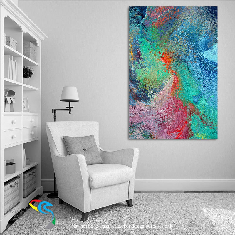 Interior Design Inspiration. Psalm 73:26. The Strength Of My Heart. Limited Edition Christian Modern Art. Ultra-hand embellished and textured with rich brush strokes by the artist. Signed and numbered brightly colored Christian abstract art. My flesh and my heart fail; but God is the strength of my heart and my portion forever. Psalm 73:26