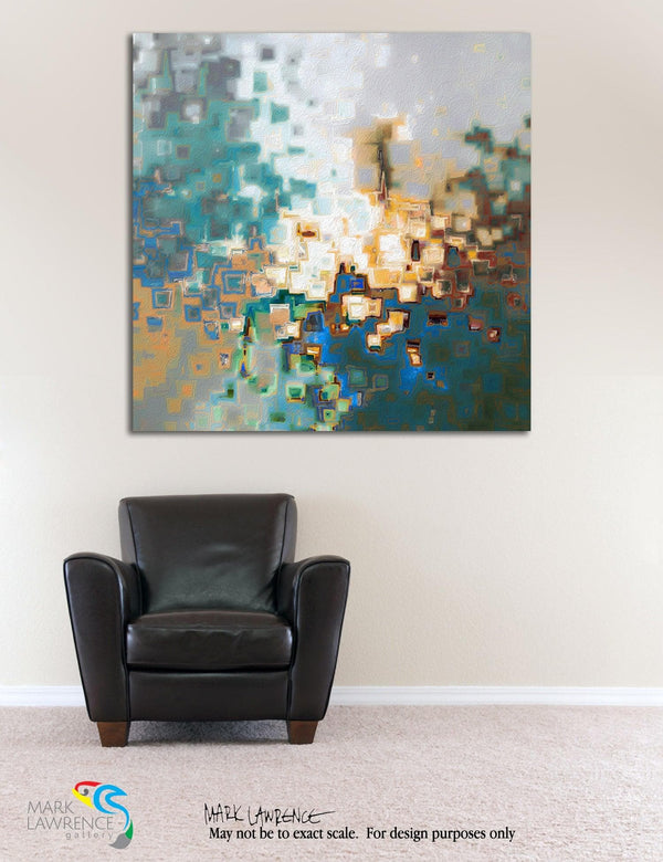 Interior Design Inspiration. Romans 5:1. Peace With God. Limited Edition Christian Modern Art. Hand embellished and textured with rich brush strokes by the artist. Signed & numbered brightly colored Christian abstract art. Find Art That Speaks To You! Therefore, having been justified by faith, we have peace with God through our Lord Jesus Christ